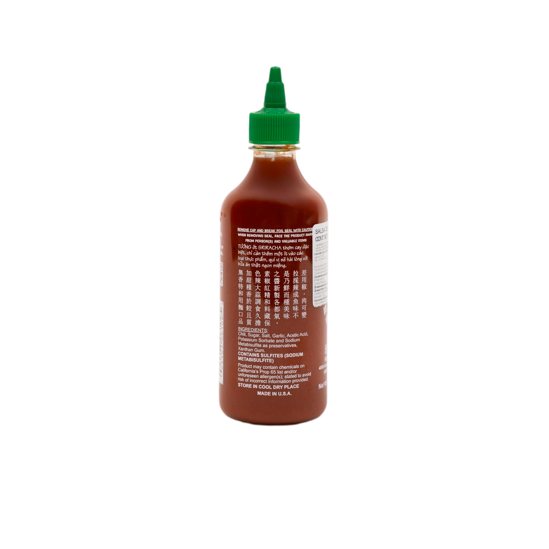 Salsa Picante Estilo Sriracha Marca Huy Fong En Botella De 435 Ml